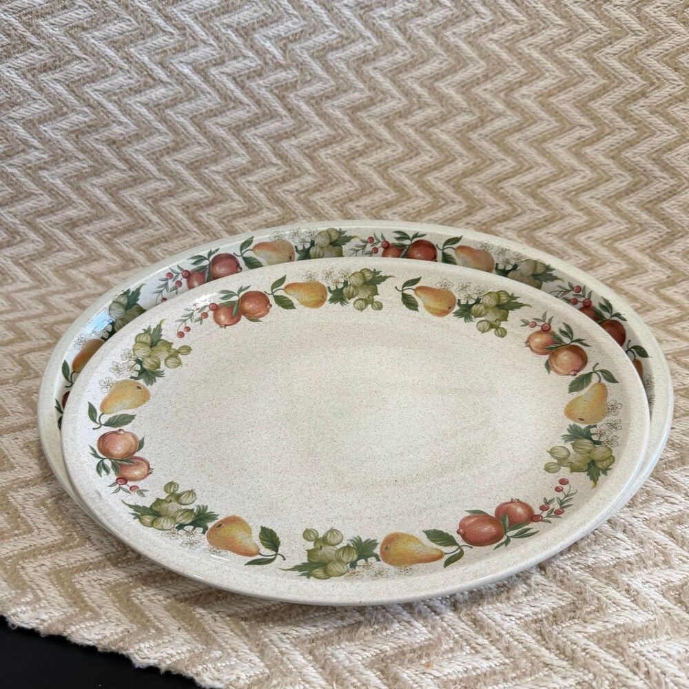 Quince by Wedgewood Set of 2 Oval Serving Platters Stoneware